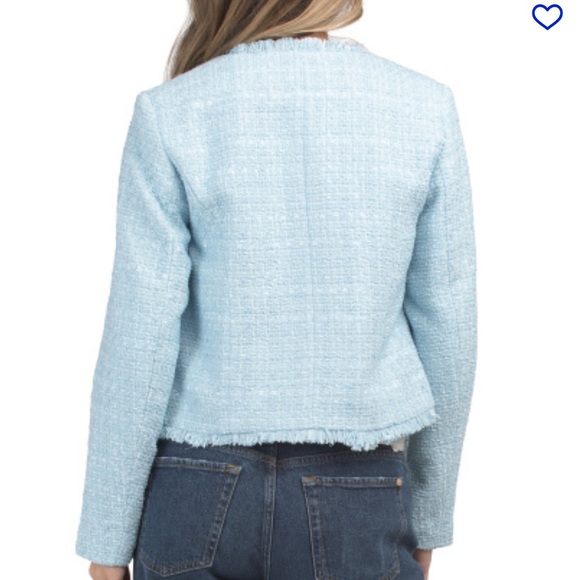 Rachel Zoe Light Blue Tweed jacket - Picture 4 of 4